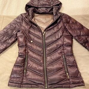 Metallic burgundy Calvin Klein jacket